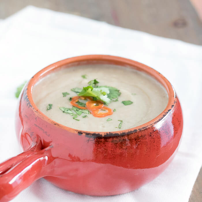 Roasted Parsnip and Fennel Soup | www.infinebalance.com #vegan #recipe