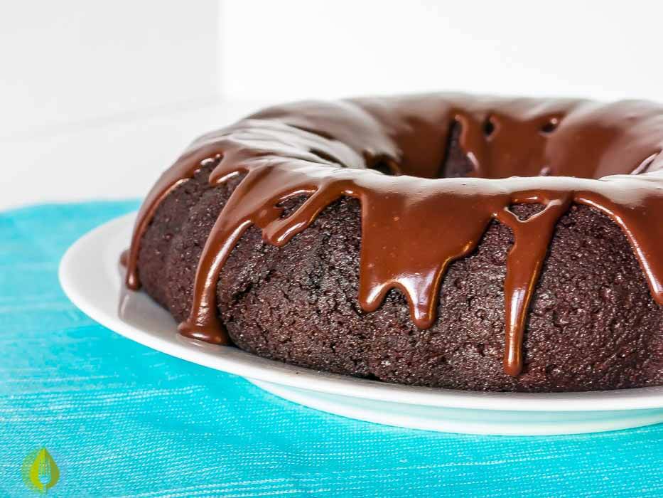 Double Chocolate Glazed Donut Cake | www.infinebalance.com #recipe