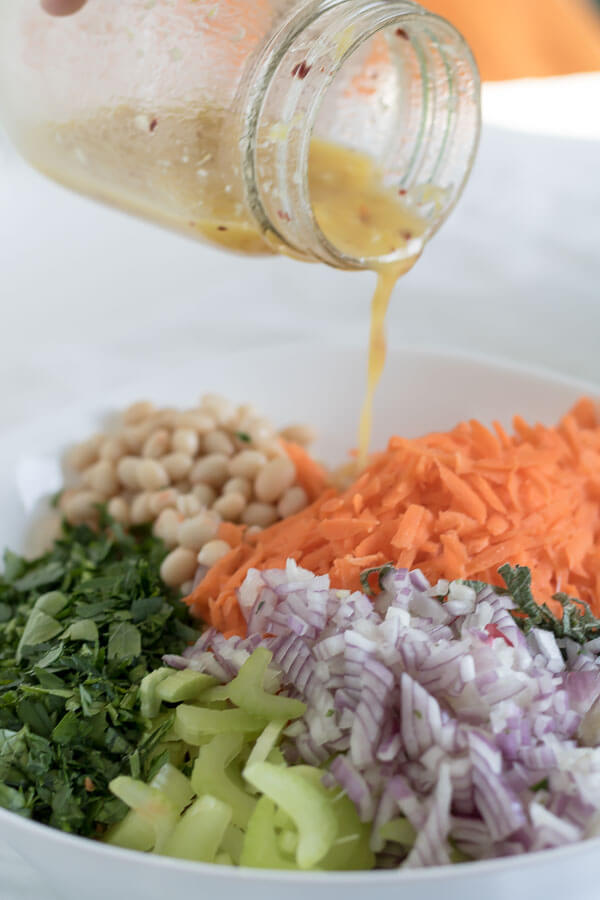 Lemon and Herb Summer Bean Salad | www.infinebalance.com #recipe #vegan