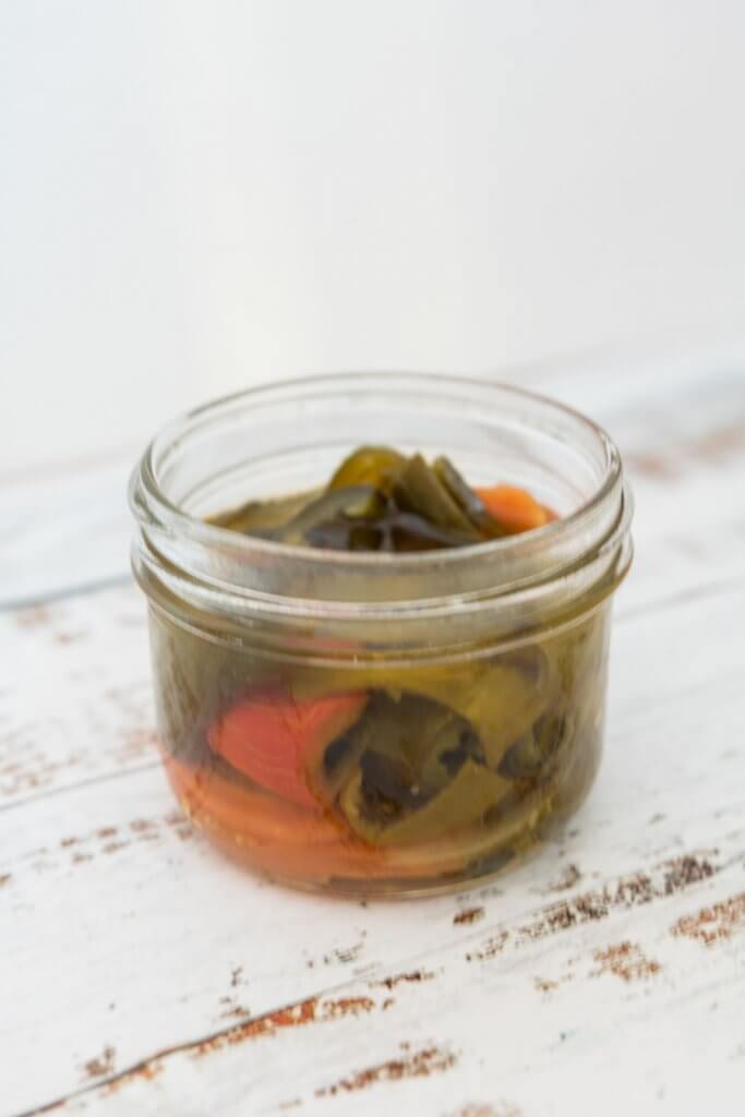 a jar of pickled jalapenos
