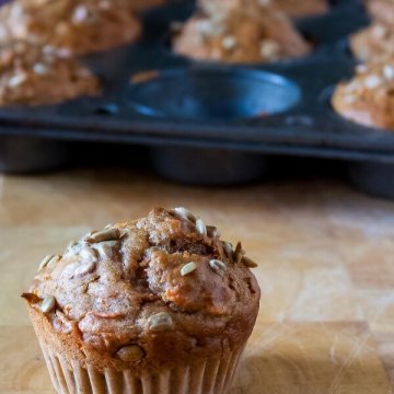 Vegan Carrot Muffins | Infinebalance.com #recipe #lunch