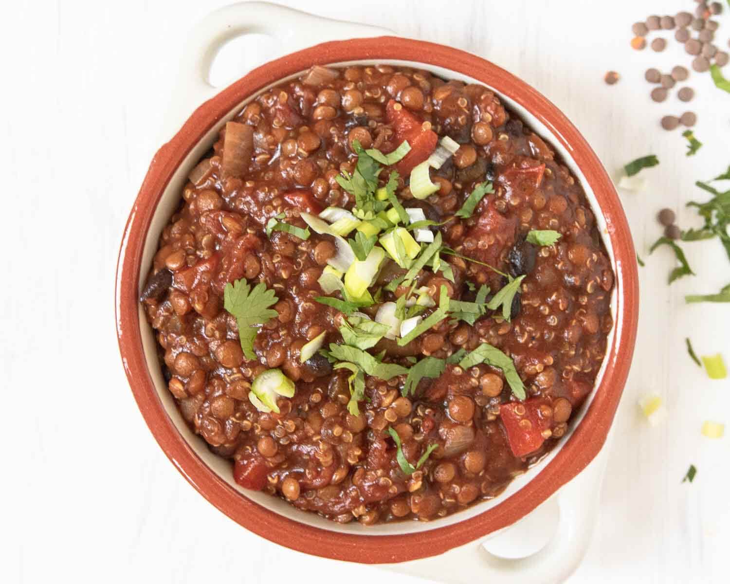 Vegan Quinoa Chili With Stout The Infinebalance Food Blog