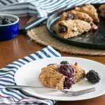 Blackberry and Red Walnut Scones. Perfect for a lazy Valentine's Day breakfast. Dough can be made the night before and is easily made vegan.