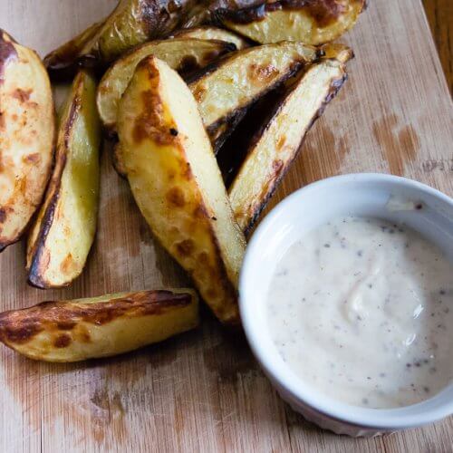 Oven Roasted Potato Fries with Dijon Dipping Sauce The In Fine