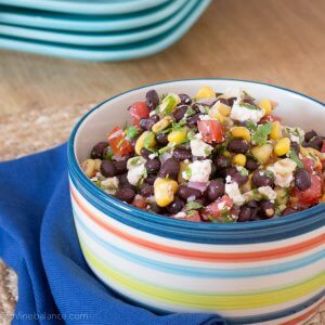 Black Bean and Corn Salad with Feta | www.infinebalance.com #recipe #vegetarian