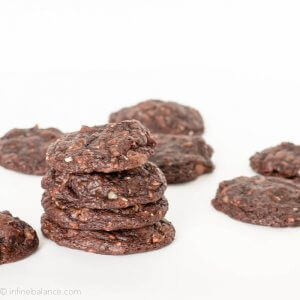 over stuffed chocolate fudge cookies stacked