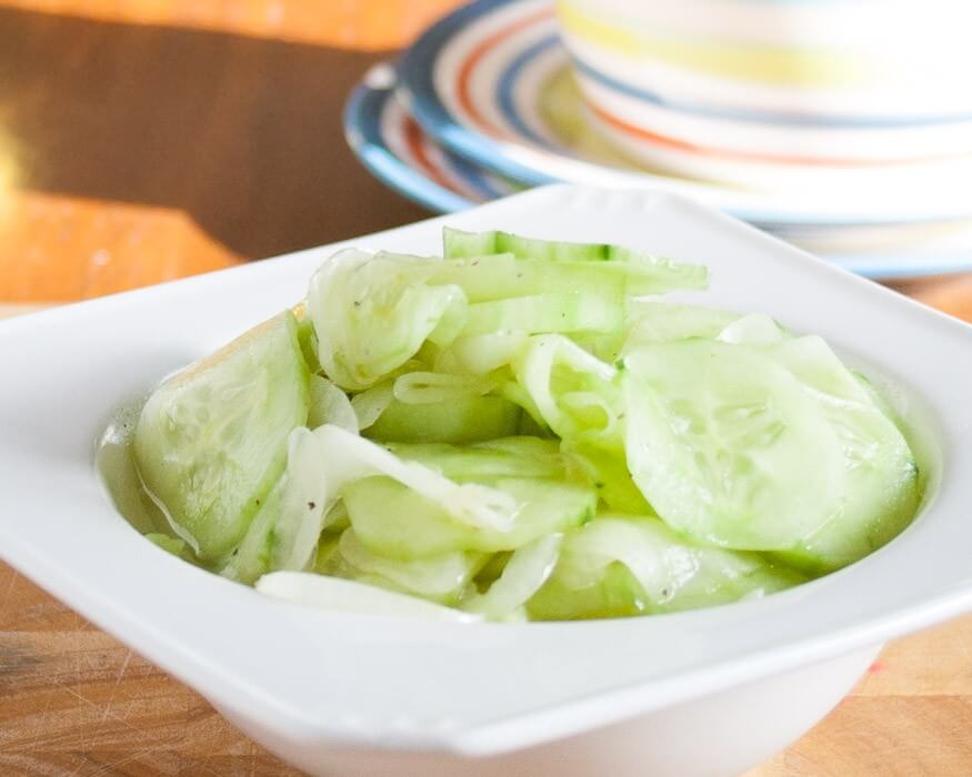 Mom's Cucumber Salad | The infinebalance Food blog #saladdays