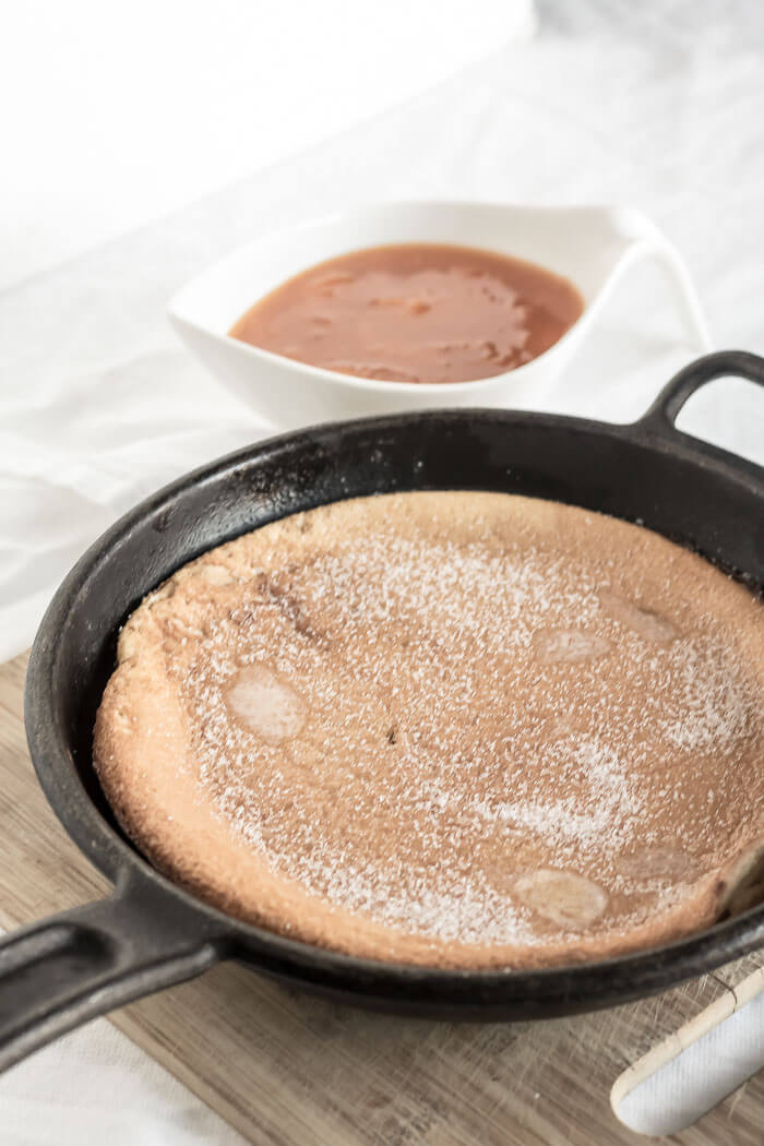 Apricot Dutch Baby Pancake | www.infinebalance.com #recipe #breakfast