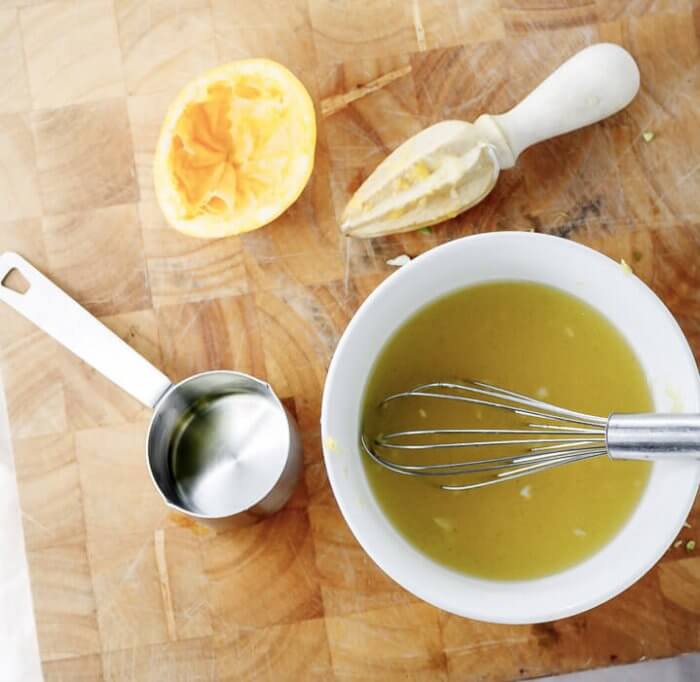 easy lemon and orange vinagrette salad dressing