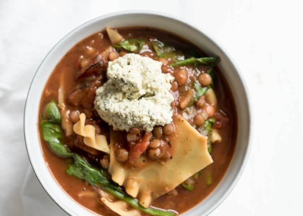 Vegan Lasagna Soup | The infinebalance Food Blog