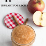 apples sauce in a mason jar with cinnamon