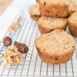 banana muffins with dates and walnuts