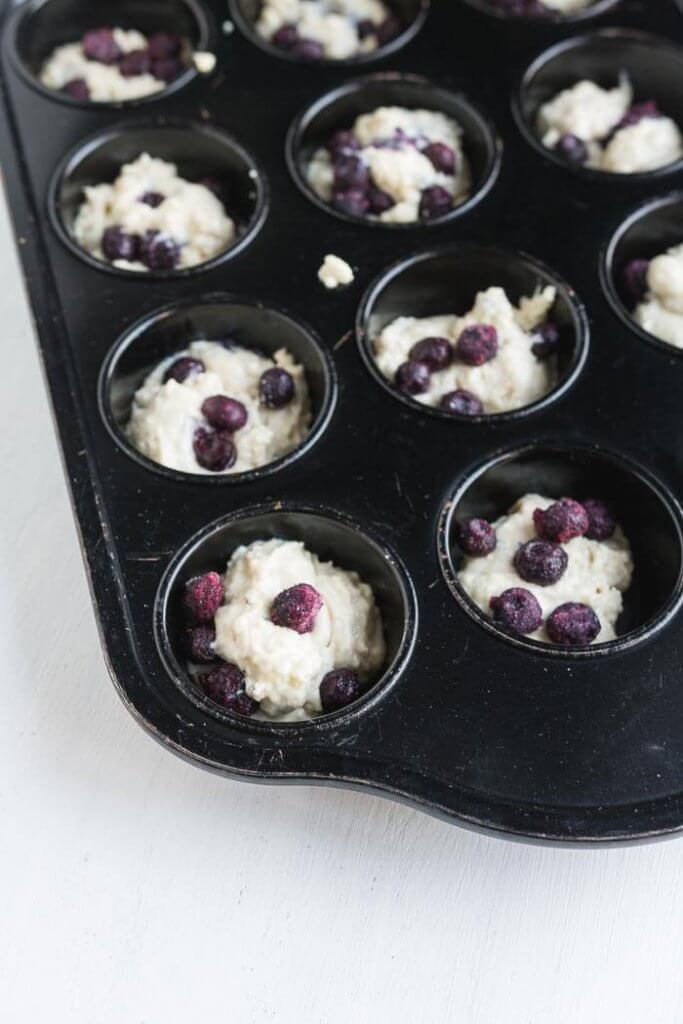 using frozen blueberries in muffins