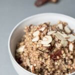buckwheat breakfast cereral with almonds and dates