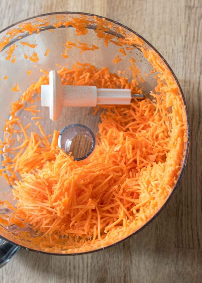 shredded carrots for carrot cake