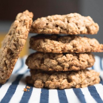a stack of granola cookies