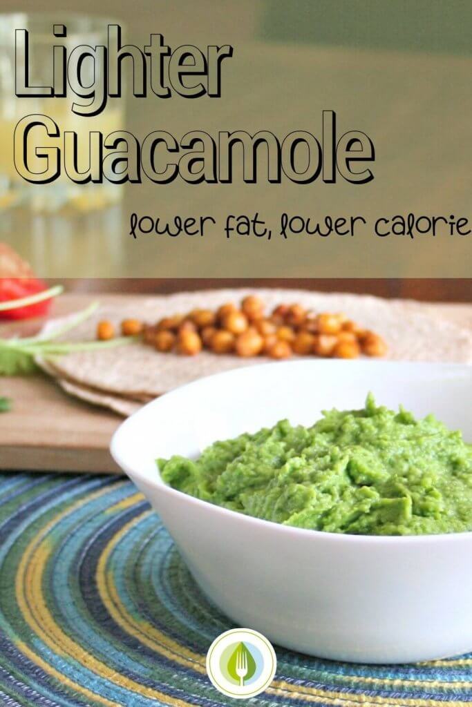 lighter guacamole with chickpea tacos