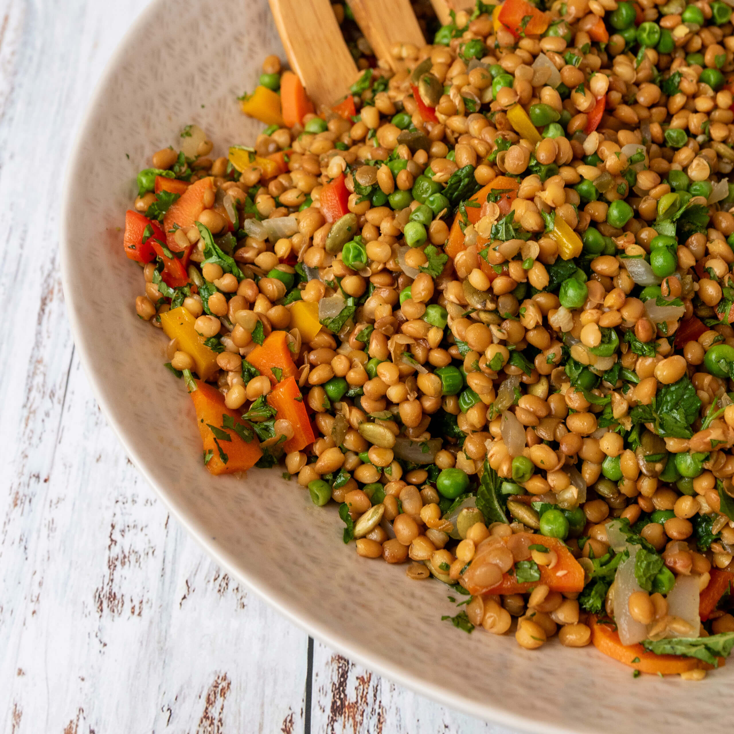 Easy Lentil and Pea Salad The In Fine Balance Food Blog
